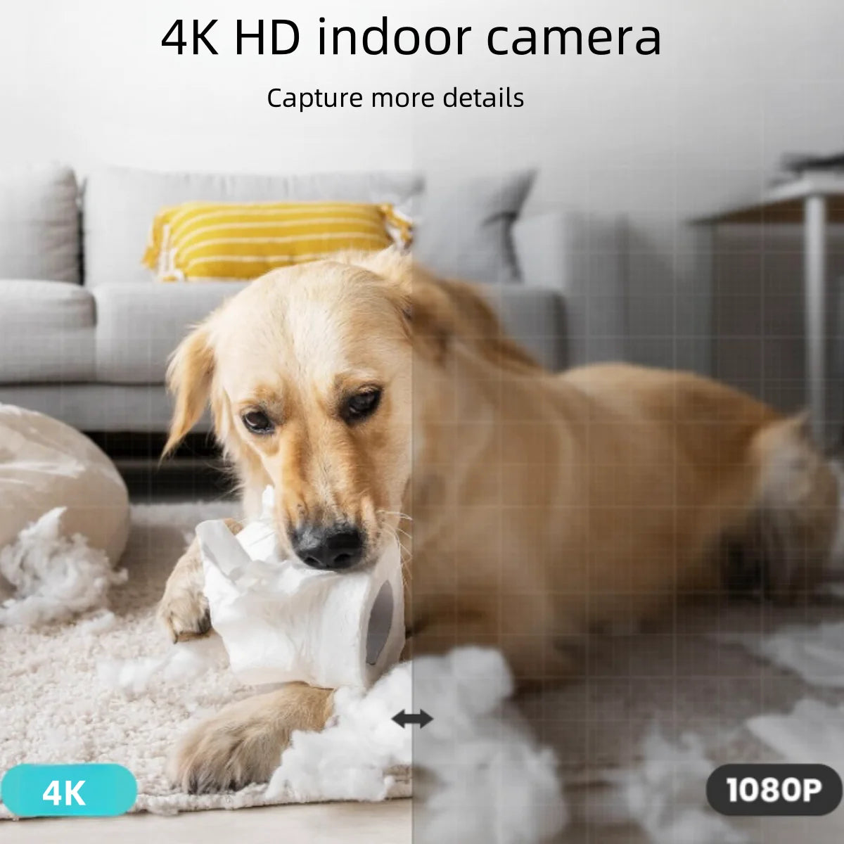 Alarm Clock Camera | WiFi, Wireless Charger, Baby Monitor, 4K Camera, Motion Detection, Recording, Remote Viewing, Home Security