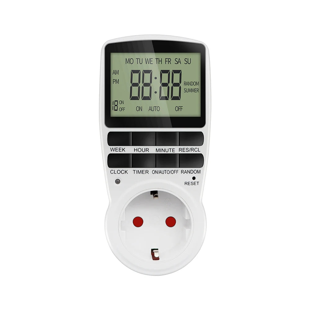 Electronic Digital Timer Switch Kitchen Timer Outlet Programmable Timing Socket EU/US/FR/UK/AU Plug Timer Switch 220V 110V