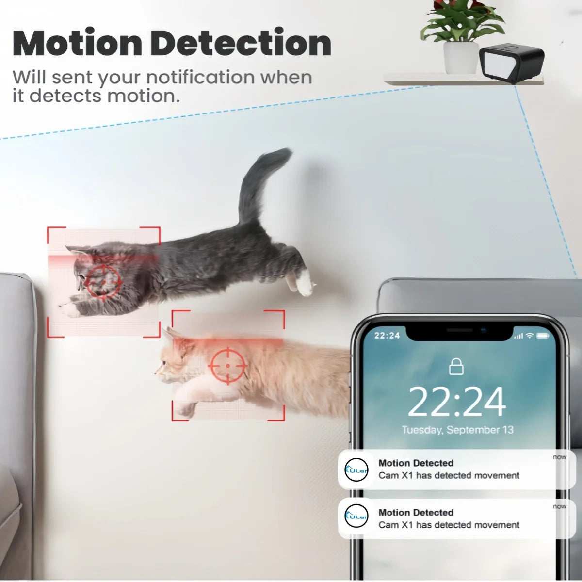 Alarm Clock Camera | WiFi, Wireless Charger, Baby Monitor, 4K Camera, Motion Detection, Recording, Remote Viewing, Home Security